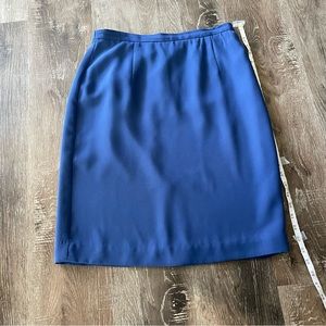 Talbots Petites Women’s Blue Pencil Skirt, Size 12 Petite